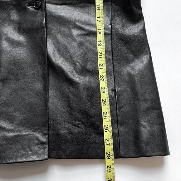 Reformation Veda Bowery Leather Blazer Black Size Large - Picture 10 of 14